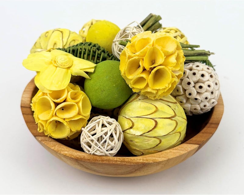 ANDALUCA Decorative Balls Bag Bowl Filler Home Decor (Yellow) - Image 3